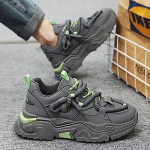 รองเท้ากีฬาแนวเรโทรเพิ่มความสูง รองเท้าวิ่งลำลอง พื้นหนา กันน้ำ กันลื่น ทนทานต่อการสึกหรอ น้ำหนักเบา - Product Image 6