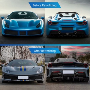 Kit de Carrocería de Fibra de Carbono Pista Wet para Modificación de Automóviles, Alerón Delantero y Trasero, Apto para Ferrari 2015-2019 488 - Product Image 2