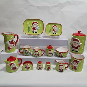 El yapımı ve handpainted seramik kabartmalı noel baba mutfak aleti tutucu - Product Image 6