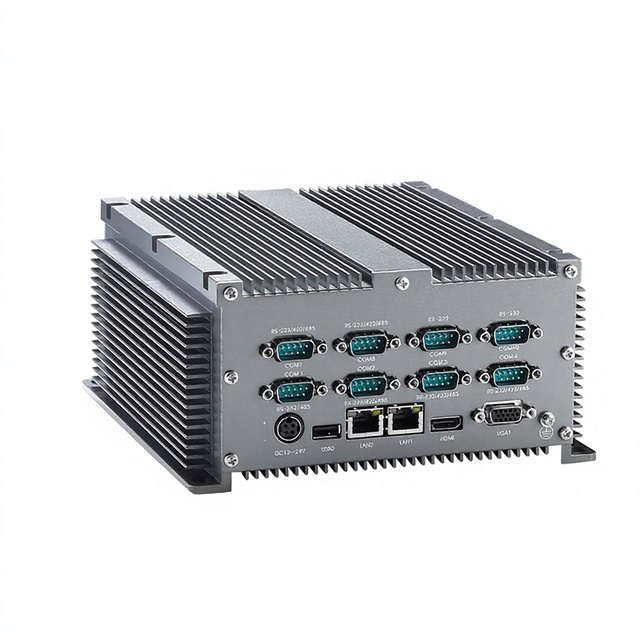 Fanless BOX PC Industrial Computer Intel D525/N455 2LAN 10COM Wide Temp CE RoHS IPC for Automation Edge