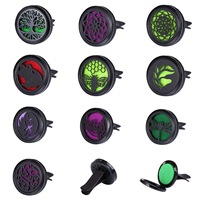Clip désodorisant de voiture en acier inoxydable - Clip pour grille d'aération pour désodorisants et parfums de voiture, noir