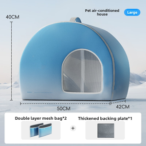 Casa Iglú para Mascotas de Tela Oxford Ecológica, Fresca para Verano, con Patrón Sólido, Transpirable, con Aire Acondicionado para Perros, en Caja - Product Image 3