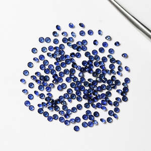 Zafiro Azul Natural de 1.5mm, Cabujón Redondo, Piedra Suelta Semiterminada para Joyería - Product Image 3