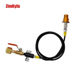 Manguera de conexión rápida de CO2 de alta presión de 150 cm con manómetro de 2000 PSI para conexión al tanque de la máquina de soda Sodastream DUO Terra - Product Image 2