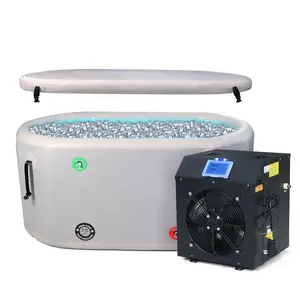 Bagno di ghiaccio in acrilico gonfiabile vasca ad immersione fredda con refrigeratore portatile per immersione ad acqua fredda e vasca idromassaggio