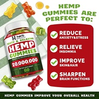 Supplément de relaxation naturelle gommeuse de chanvre de marque de distributeur d'ODM/OEM et de calme de sommeil bon pour la santé,