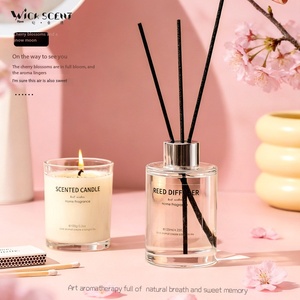 Lot en gros – Coffret cadeau parfumé Sakura Rose – 6 senteurs – Bougie en cire végétale et diffuseur à bâtonnets pour souvenirs d'entreprise - Product Image 3