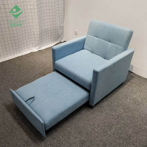 Tối giản vải sofa giường với gỗ chân chuyển đổi <span class=keywords><strong>futon</strong></span> cho không gian nhỏ văn phòng trưa nghỉ ngơi ngủ sofa - Product Image 5