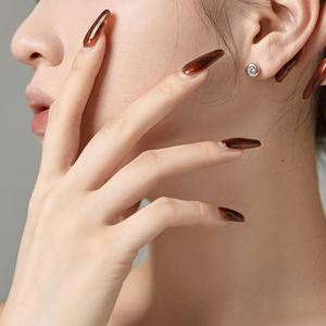 Aretes de Plata de Ley 925 con Baño de Rodio y Circonita Cúbica 5A en Forma de Círculo, Diseño Clásico Dylam, para Mujer, Joyería Nupcial - Product Image 3