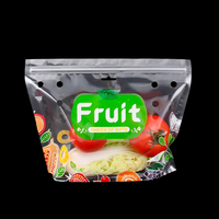 Verpakkingen voor vers fruit en groenten, op maat bedrukt met logo, plastic staande ziplock zakken voor opslag van fruit en groenten