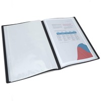 Carpeta de Proyectos con Fundas de Plástico Transparente, Carpeta de Presentación con 20 Bolsillos, Formato A4, 40 Vistas
