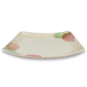 Vaisselle, assiette carrée en mélamine à bord festonné <span class=keywords><strong>de</strong></span> 10,5 pouces, profonde, pour la cuisine <span class=keywords><strong>de</strong></span> <span class=keywords><strong>rue</strong></span>, les tacos sud-américains et les repas quotidiens - Product Image 2