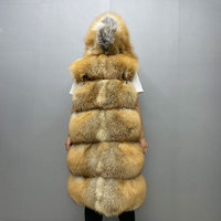 Manteau-veste d'hiver épais et chaud, à capuche longue amovible, décontracté, respirant, écologique, style urbain, rembourré de coton, avec véritable fourrure de renard roux