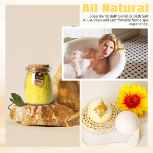 Kit de Autocuidado Alegre y Confortable, Regalo de Ánimo para Amigas y Compañeras, Set de Spa con Aroma a Girasol - Product Image 5