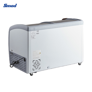 Congelador Horizontal con Puerta de Vidrio Curvo de Apertura Superior de 360L para Exhibición de Hielo - Product Image 3