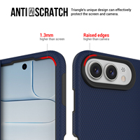Nouvelle coque de téléphone pliable robuste en forme de triangle, étui en silicone avec support pliable pour iPhone Duo