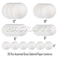 Lanternes de papier suspendues artisanales de différentes tailles faites à la main personnalisées pour la décoration de mariage