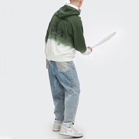 Sweat-shirts à capuche en coton épais de haute qualité, imprimés avec un logo personnalisé, bicolores, teints à la main, pour hommes