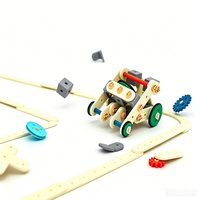 Kit de Construcción de Bloques Modulares de Madera Premium para Niños, Juego Creativo y Educación STEM Temprana