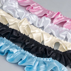 Ruban en <span class=keywords><strong>satin</strong></span> froissé coloré RYL 5 cm, bordure à volants, dentelle faite à la main pour la <span class=keywords><strong>d</strong></span>écoration de rideaux, de canapés, de vêtements et de la maison - Product Image 2