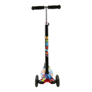 Trottinette pour enfants avec lumières, 3-6 ans, couleurs bleu, noir, rouge, jaune, vert, personnalisable, trottinette à pédales - Product Image 4