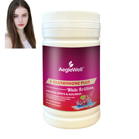 Poudre éclaircissante L-Glutathion Plus à marque privée OEM, Glutathion avec Vitamine C, Acide Hyaluronique, Biotine et Collagène Marin