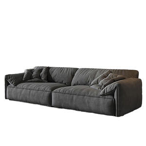 Juego de sofá de terciopelo de lujo moderno para sala de estar, muebles de nube con diseño de metal para hoteles, apartamentos, talleres - Product Image 2