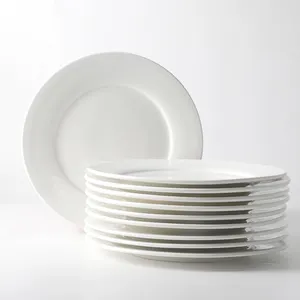 8 10 12 Inches Cheap White Dinner Plates For Restaurant Customized Dinner Plates Wholesale Stock Cheap Bulk Dinner Plates