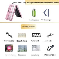 Orgue électronique intelligent portable et pliable pour débutants, enfants, usage domestique, rechargeable, 61 touches
