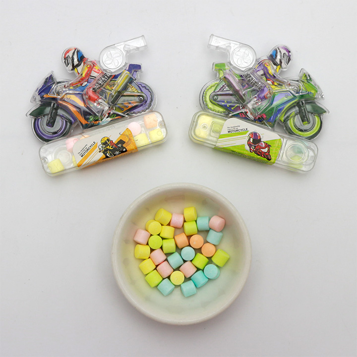 motorcycle whistle toy candy