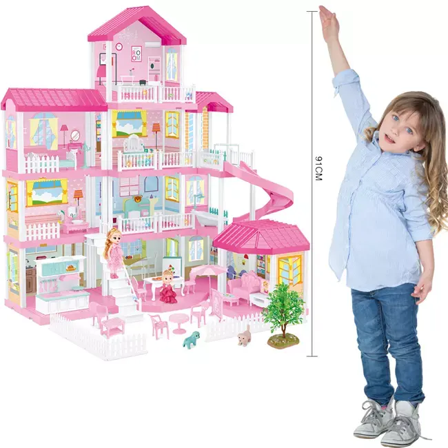 Mainan Cosplay Putri Kecil Pink Mainan Kepolosan Seperti Anak Perempuan Kustom Hadiah Rumah Boneka
