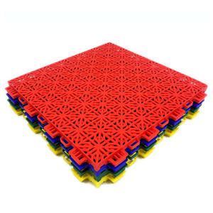 แผ่นปูพื้นกันลื่นคลิกแบบแยกส่วน PP แผ่นปูพื้นสำหรับสนามบาสเก็ตบอลและแบดมินตัน - Product Image 2