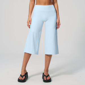 <span class=keywords><strong>Pantalon</strong></span> de yoga évasé pour <span class=keywords><strong>femme</strong></span>, taille élastique, contrôle du ventre, coupe ajustée, respirant, décontracté, pour l'entraînement, printemps - Product Image 4