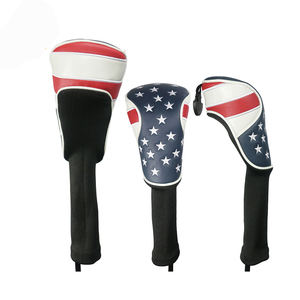 Set di Copritesta per Mazze da <span class=keywords><strong>Golf</strong></span> Personalizzati con Logo Ricamato, in Pelle PU con Magnete, Vendita all'Ingrosso - Product Image 1