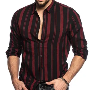 Мужская весенняя одежда 2022, мужская одежда больших размеров, Мужская футболка, полосатая дизайнерская пикантная рубашка, мужская одежда больших размеров