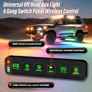 Panneau de commutation automatique 12V 24V IP67 avec télécommande 6 jeux <span class=keywords><strong>pour</strong></span> <span class=keywords><strong>circuit</strong></span> de <span class=keywords><strong>voiture</strong></span> tout-terrain 4x4, Jeep, camion, éclairage auxiliaire LED - Product Image 2