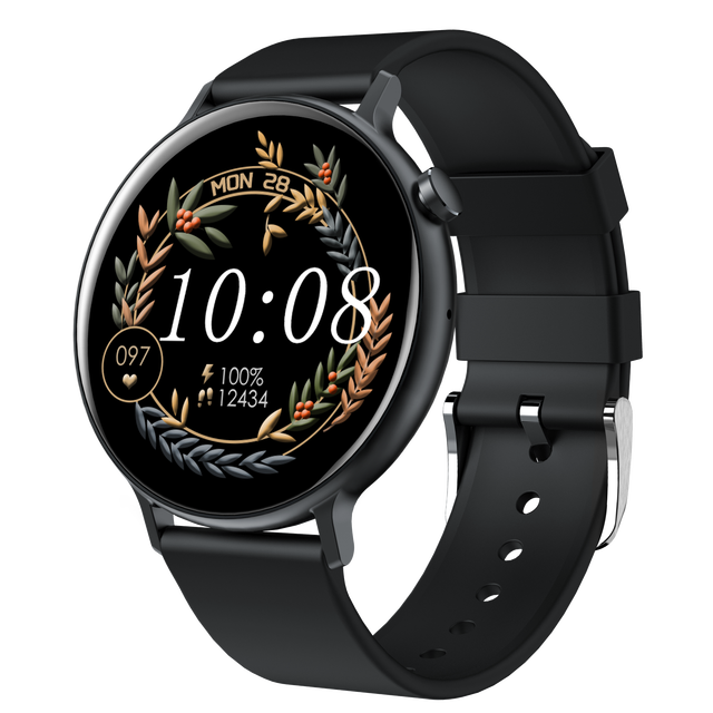 Long Battery Curved AMOLED Display Touchscreen IP67 Waterproof 4G Android Smart Watch with Answer Call Function Silica Gel Strap