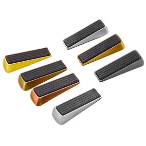 Hochleistungs-Rutschfester Gummi-Türstopper moderner dreieckiger Entwurf Halter silikon Holzschutz Metall-Wegel Türstopper-Wegel