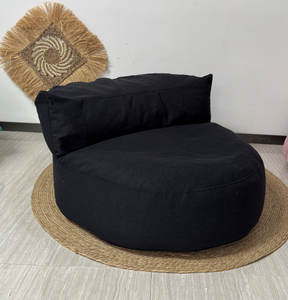 A forma di luna morbido <span class=keywords><strong>Pouf</strong></span> <span class=keywords><strong>Pouf</strong></span> <span class=keywords><strong>poltrona</strong></span> pigra <span class=keywords><strong>poltrona</strong></span> divano soggiorno mobili sacchetto di fagioli copertura della sedia - Product Image 2