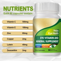 Luteine Zeaxanthine Yeux Vitamine Mineral Supplement Gelules Protection Lumiere Bleue Vision Soutien Fatigue Oculaire 90 Gel