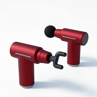 Pistolet de massage à percussion portable mini OEM, à commande filaire manuelle, appareil vibrant fascial en métal, pour le corps entier, usage quotidien chaud/froid