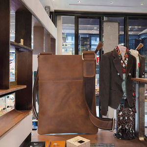 Bolso Bandolera Cruzado Moderno Vintage para Hombre, de Cuero Genuino, Casual, de Verano, con Forro de Algodón - Product Image 3