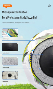 เพลย์โบลท์ลูกฟุตบอล ขนาด <span class=keywords><strong>2</strong></span> สีดำและสีขาว หนังพีวีซี สำหรับเด็กฝึกซ้อมในร่ม/กลางแจ้ง (แพ็ค 1) - Product Image 4