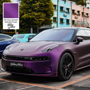 Mate cromo colorido Metal coche cuerpo protección CAMBIO DE Color envoltura vinilo película PET fantasma metálico medianoche púrpura - Product Image 1