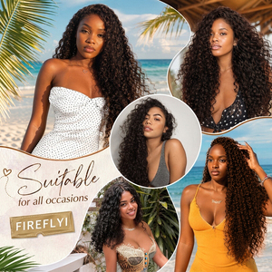 Extensiones de Cabello Rizado Birmano para Mujer, Pre-separadas, Rizo Espiral Invisible, Ligeras, Teñidas, Negro Natural - Product Image 6