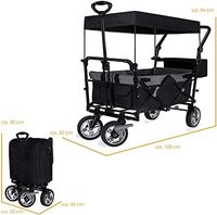 Vente chaude en aluminium portable bébé poussette Wagon 4 sièges plage Wagon pour le camping en plein air avec auvent personnalisable OEM pris en charge