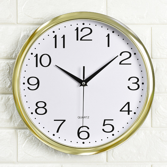 12 Inch Battery Operate Silent Sweep Wall Clock for Bedroom