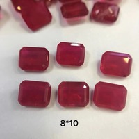 YZ personnaliser Rectangle Paraiba/créé rubis rouge/Fanta/émeraude Tourmaline Quartz pierre de Fusion synthétique pour bijoux fins