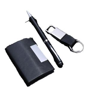 Kreatives Visitenkartenetui-Set aus Leder mit individuellem Logo für Vatertag & Neujahr – Werbeartikel für das Büro, Schlüsselanhänger-Geschenk - Product Image 5