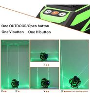 Niveau laser 3D vert 360° à 16 lignes, auto-nivelant, pour machines-outils, outils de construction et instruments de mesure
